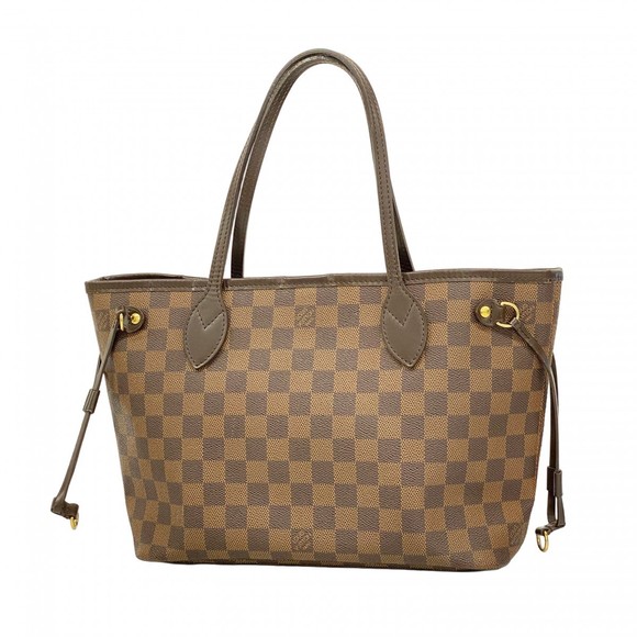 Louis Vuitton Bag Ebene Brown Neverfull PM Tote Damier - Picture 1 of 9